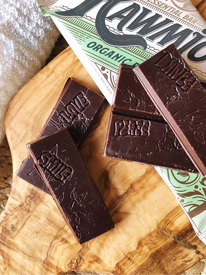 Pieces of delicious essential mint chocolate bar
