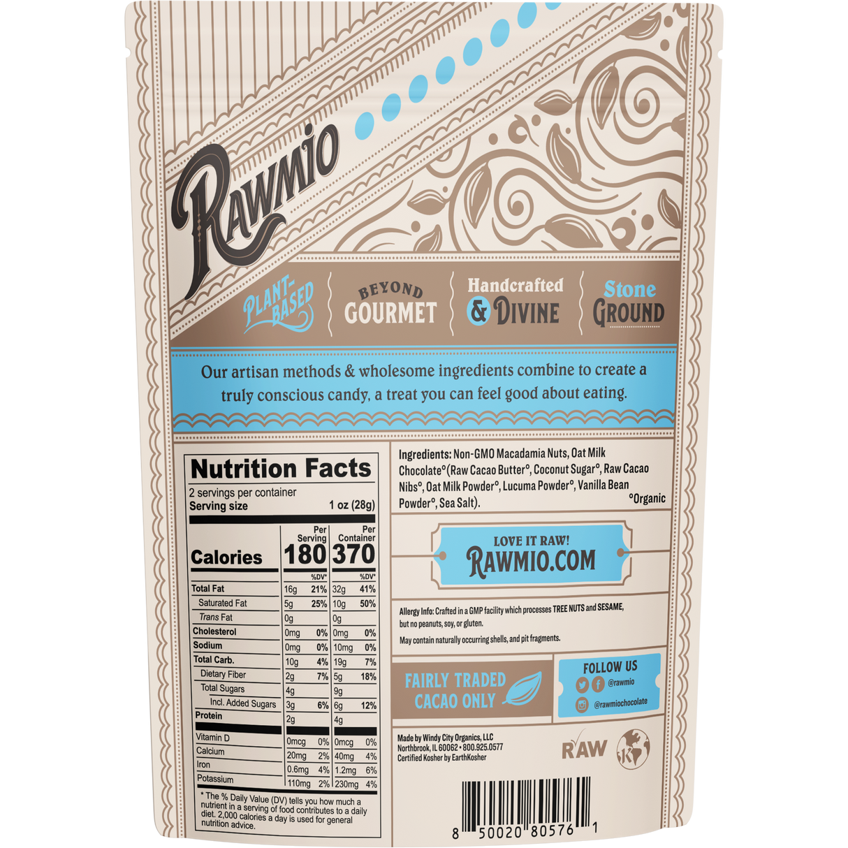 Oat Milk Chocolate Covered Macadamia Nuts