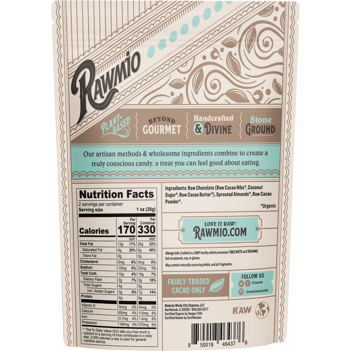 Chocolate Covered Sprouted Almonds