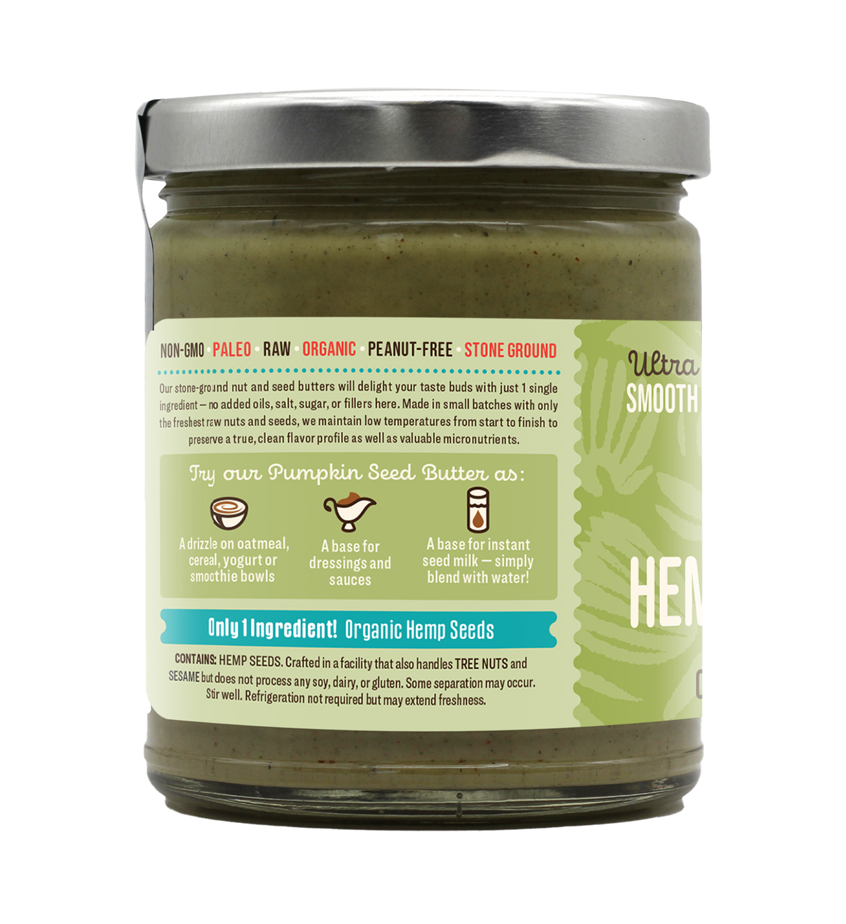 recipe dastony organic raw stone ground hemp seed butter