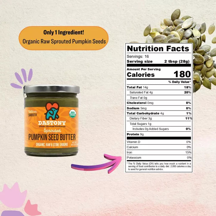 Organic Sprouted Pumpkin Seed Butter, 16oz