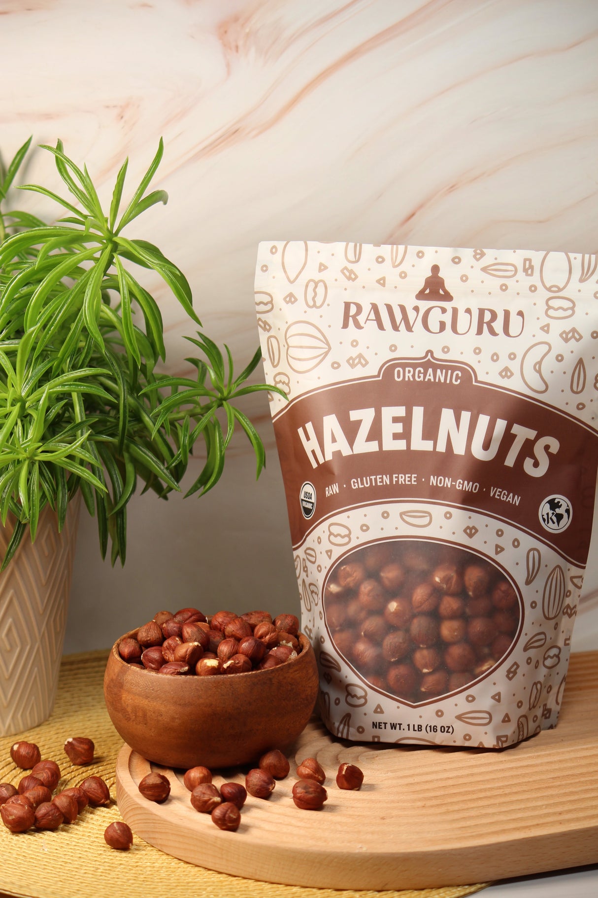 Raw Organic Hazelnuts