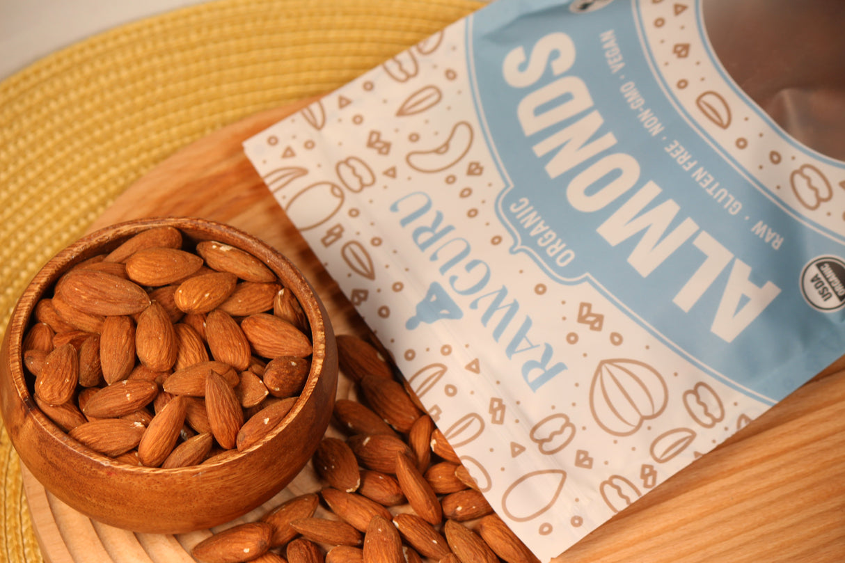 Raw Organic Almonds open box