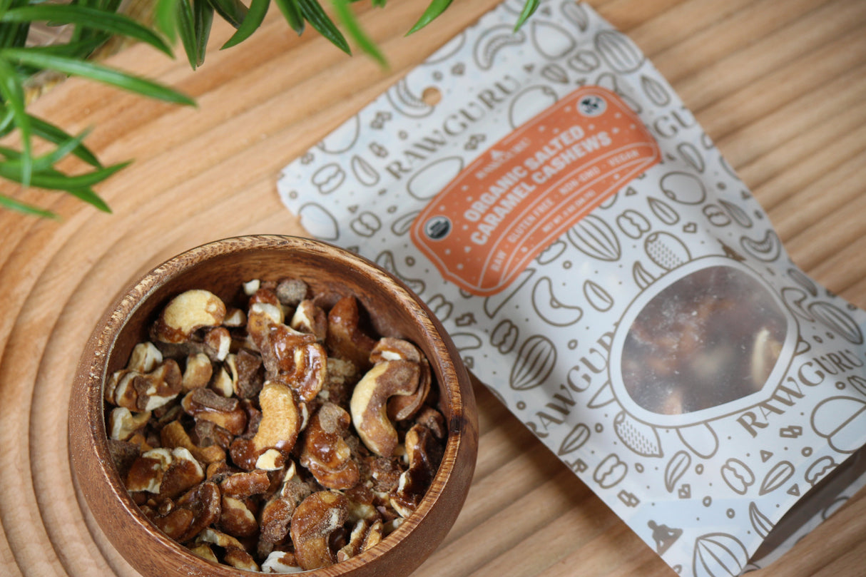 Organic Salted Caramel Cashews - 2oz