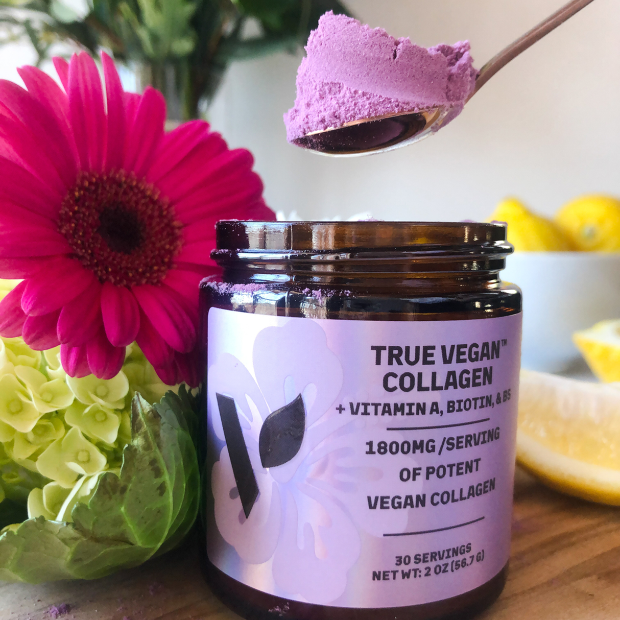 True Vegan Collagen + Vitamin A, Biotin & B5 - Powder