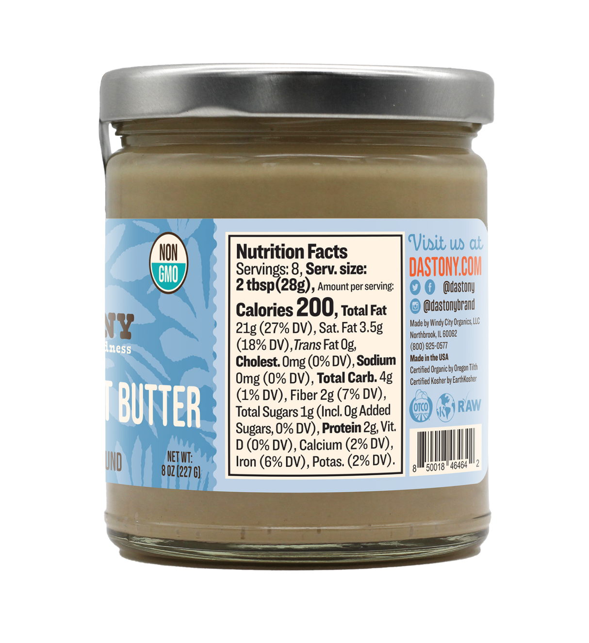 Back of the package with Ingredients