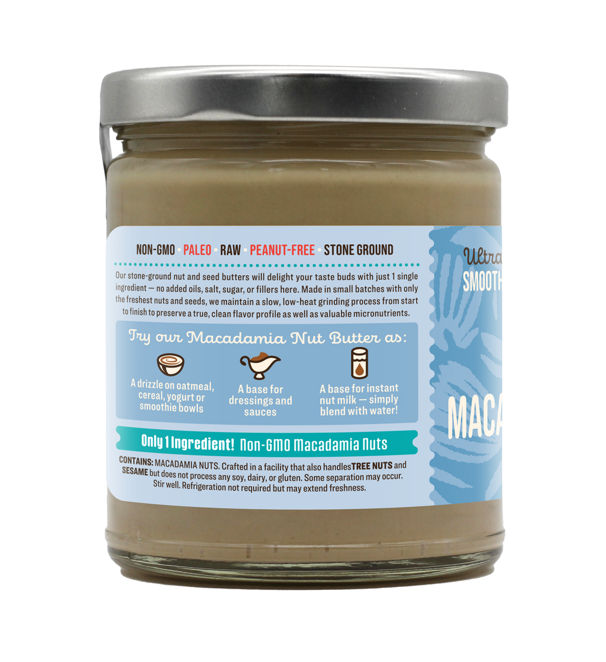 Back of the package with Ingredients