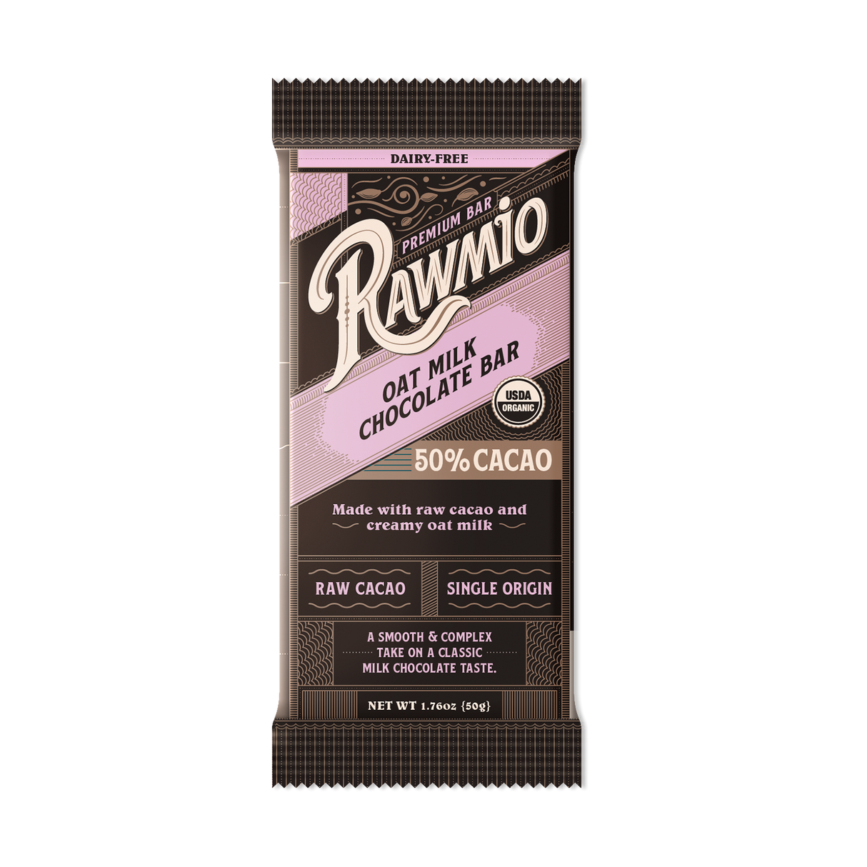 Premium Oat Milk Chocolate Bar - 50% Cacao