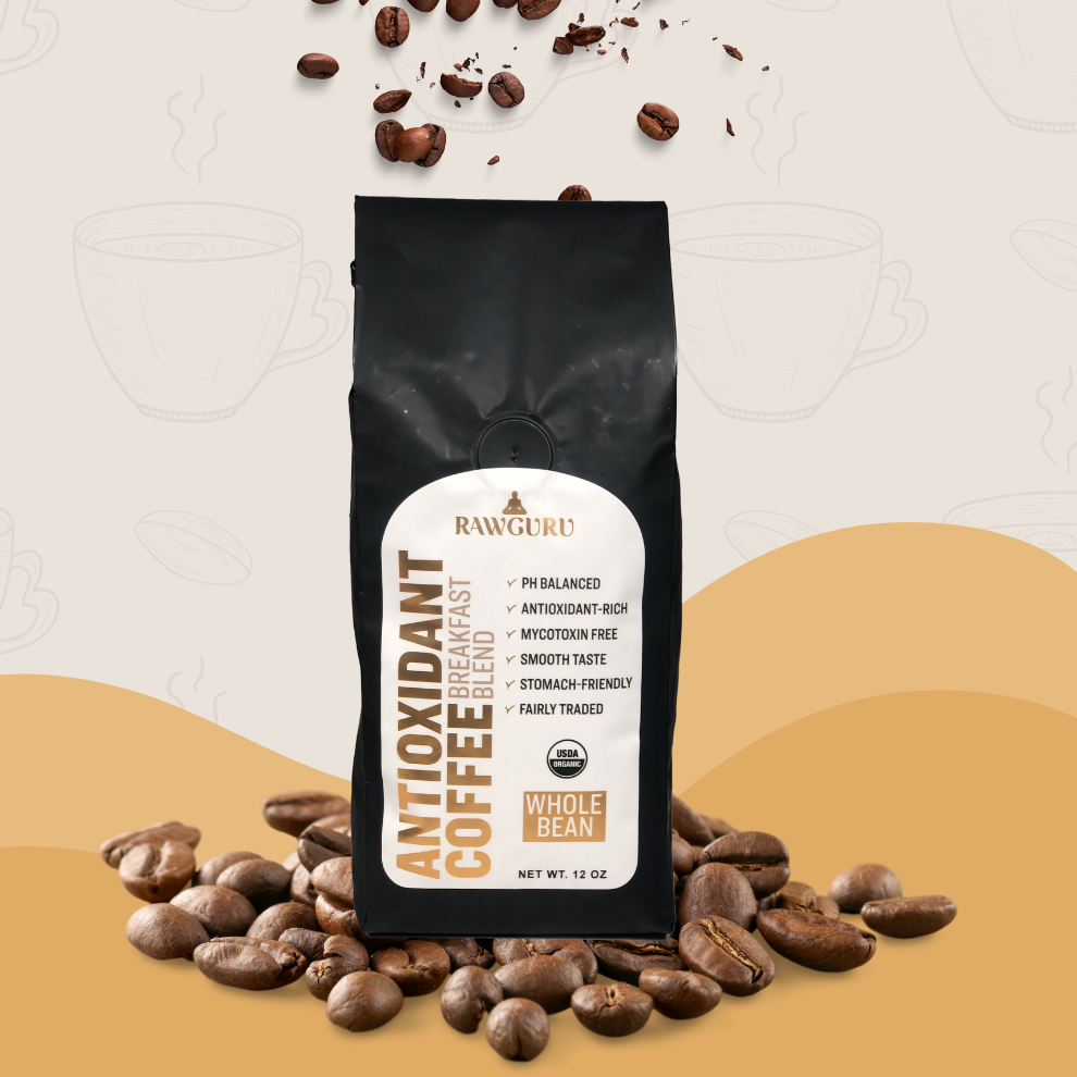 Organic Antioxidant Coffee Breakfast Blend | Whole Bean