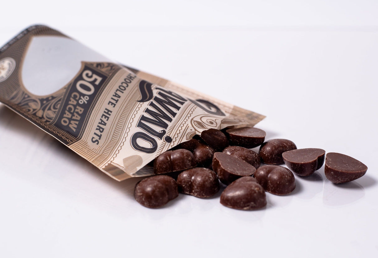 oat milk chocolate hearts open box