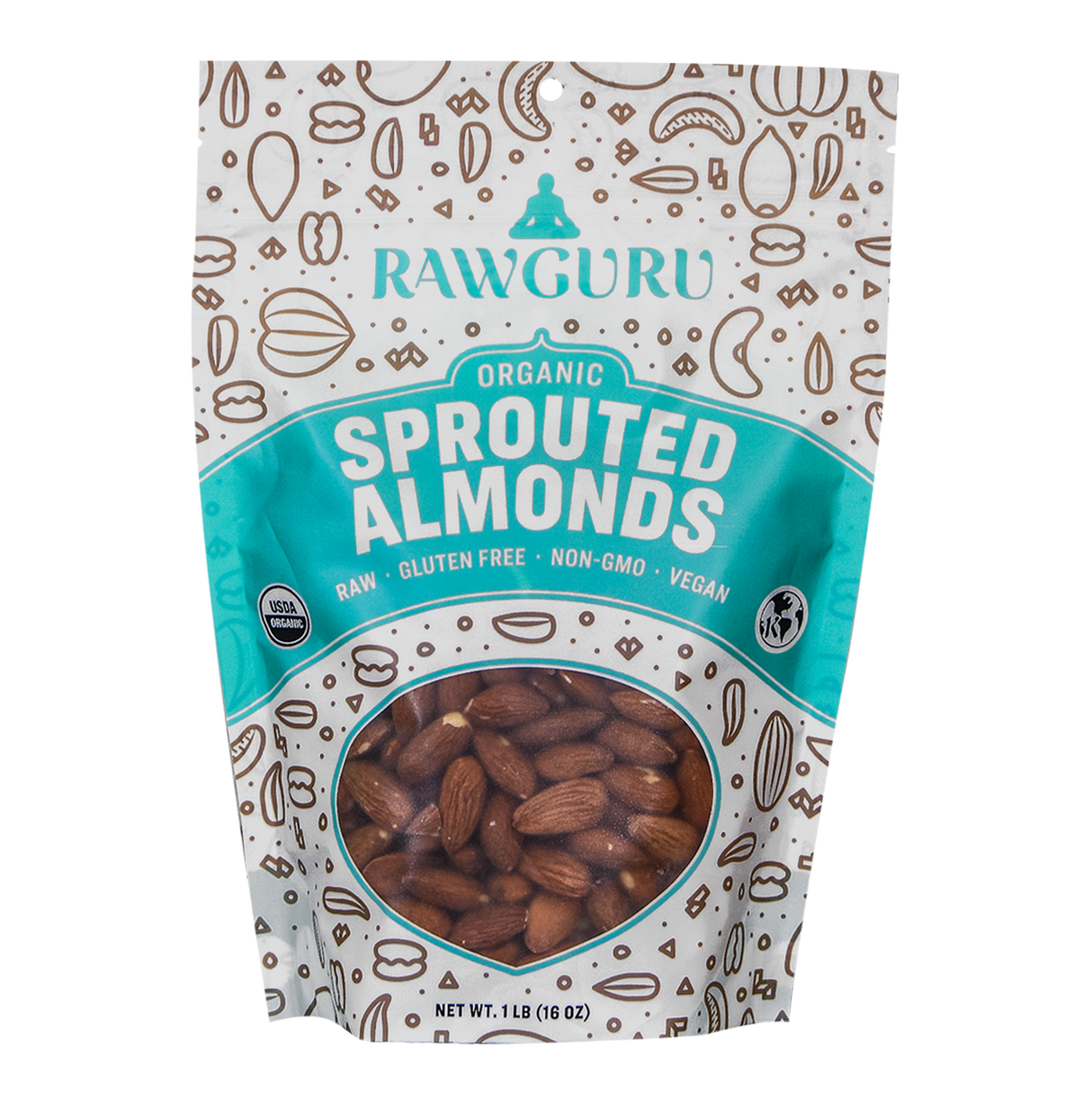 organic vegan raw sprouted almonds