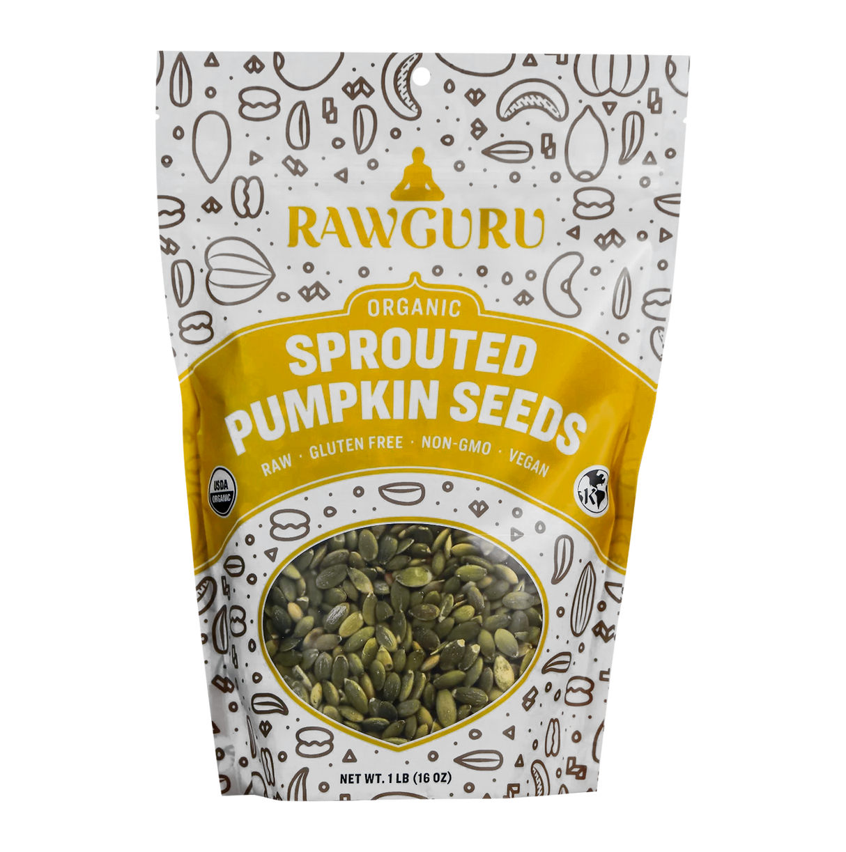 organic vegan spouted pumkin seeds
