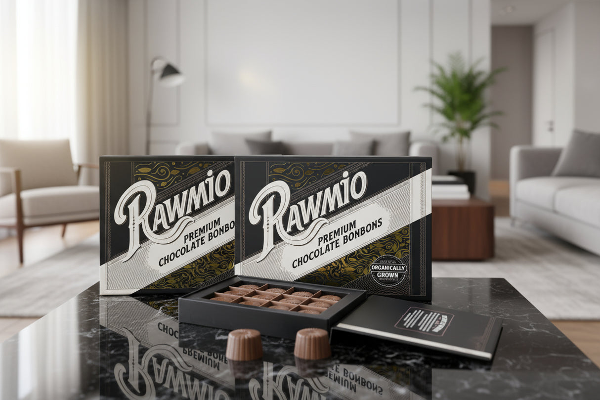 Rawmio Coconut Milk Chocolate Bonbons, 12 Bonbons
