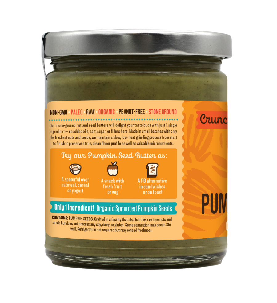 Organic Crunchy Sprouted Pumpkin Seed Butter