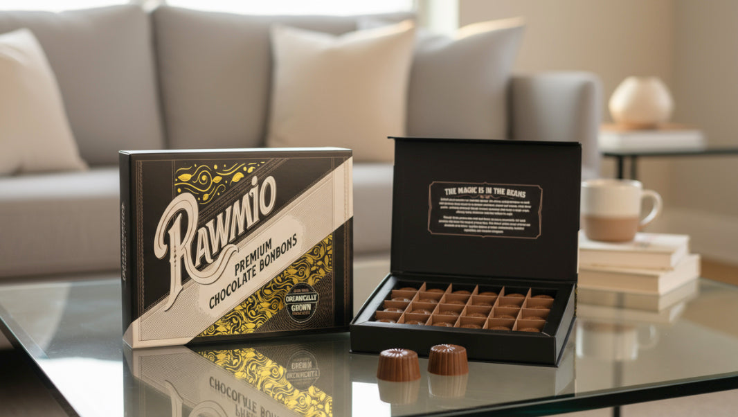 Rawmio 70% Dark Chocolate Bonbons, 24 Bonbons