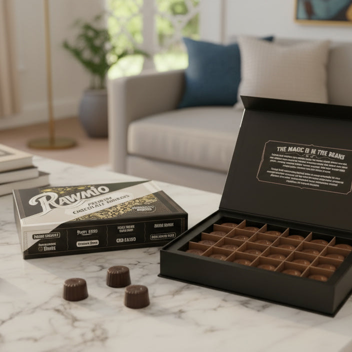 Rawmio 70% Dark Chocolate Bonbons, 24 Bonbons