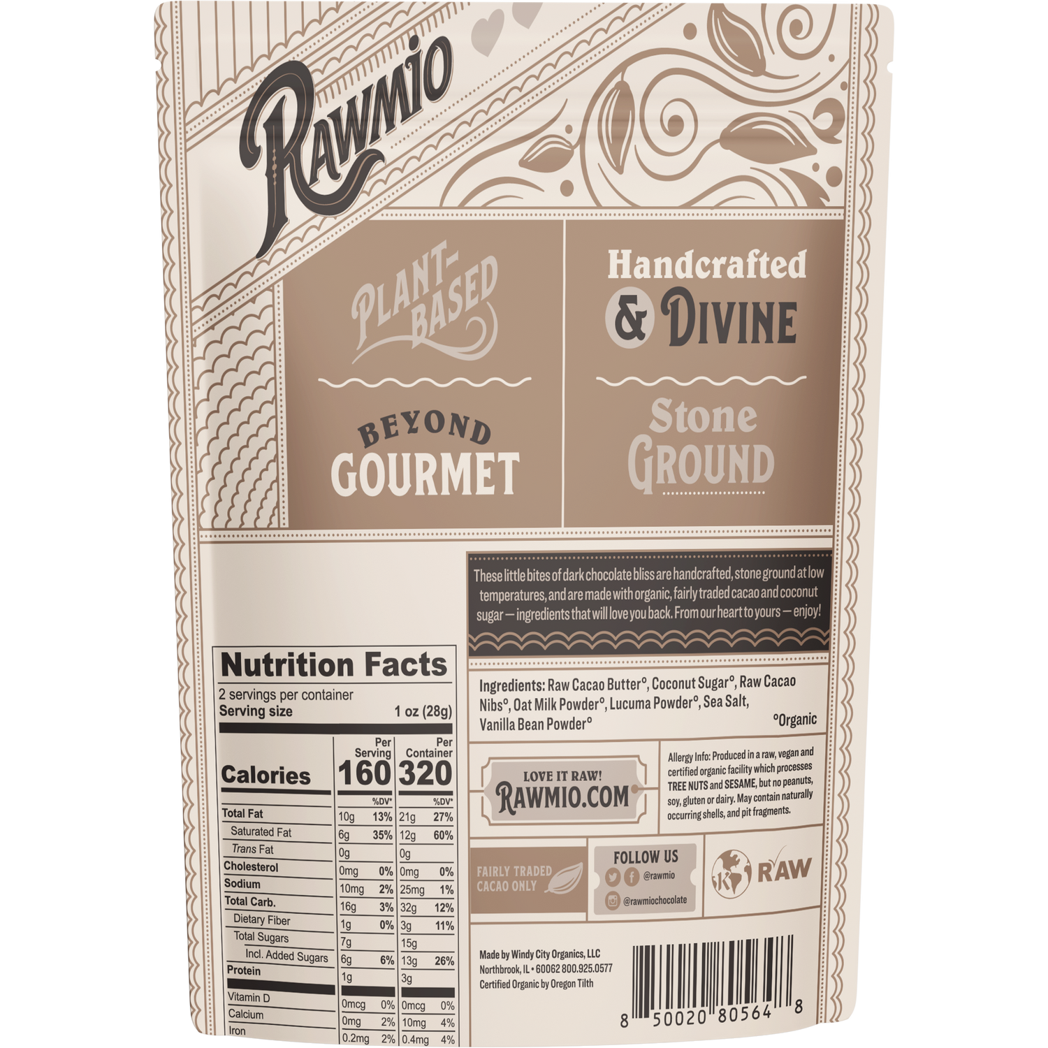 Raw Oat Milk Chocolate Hearts