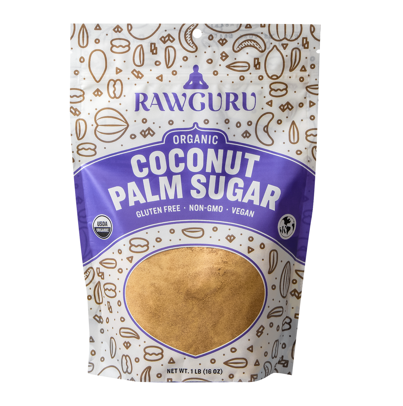 unrefined coconut palm sugar RawGuru Organic Bali Coconut Sugar – Windy City Organics