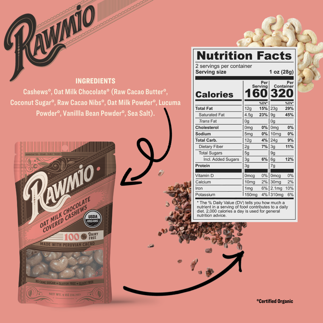 Package with ingredients and nutrition facts