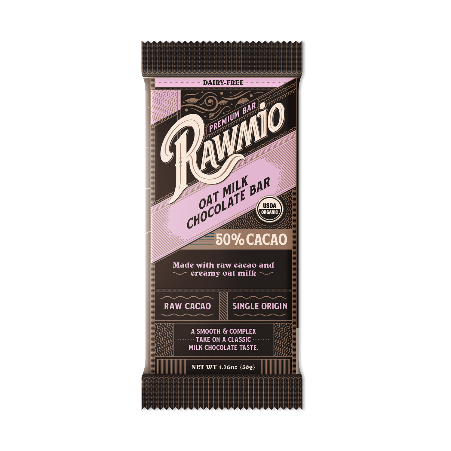 Premium Oat Milk Chocolate Bar - 50% Cacao