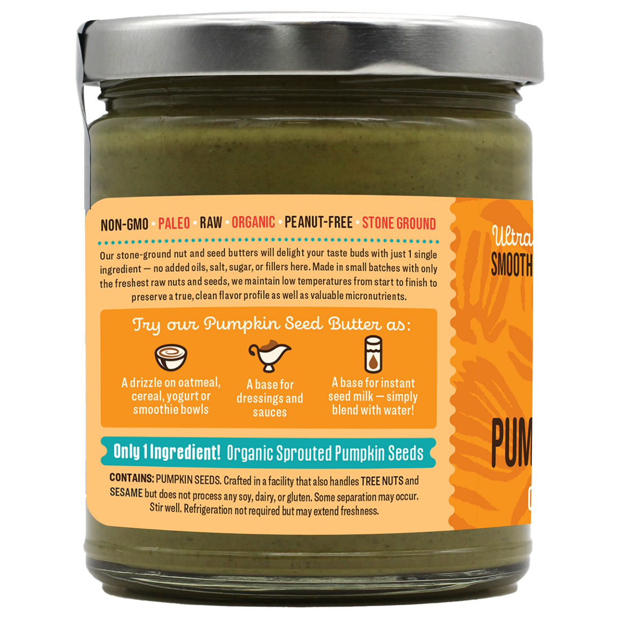 Organic Sprouted Pumpkin Seed Butter, 16oz