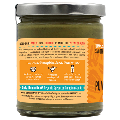 Organic Sprouted Pumpkin Seed Butter, 16oz