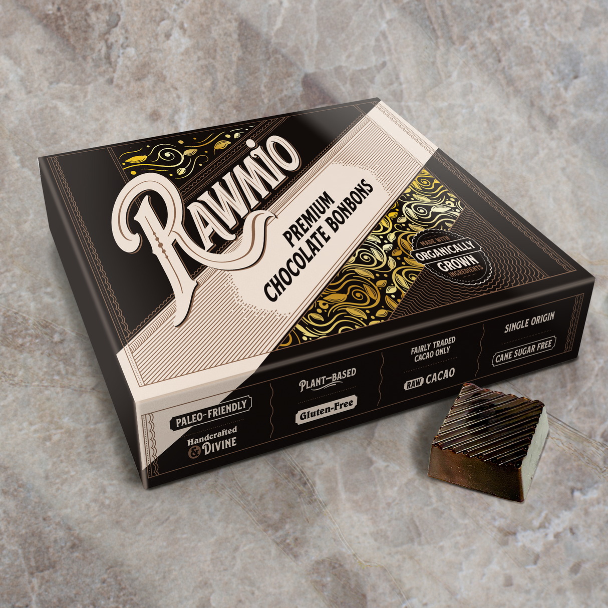 Rawmio 70% Dark Chocolate Bonbons, 24 Bonbons