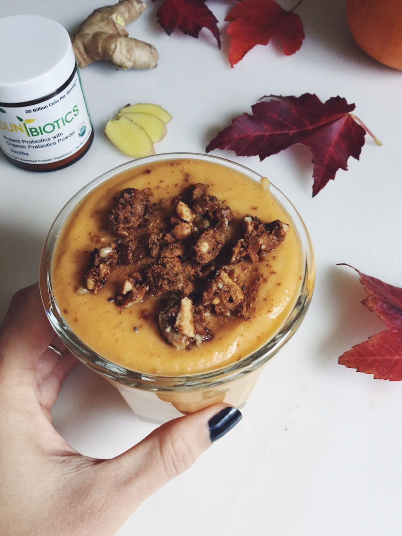 Tummy-Loving Probiotic-Infused Butternut Pumpkin Pie Shake